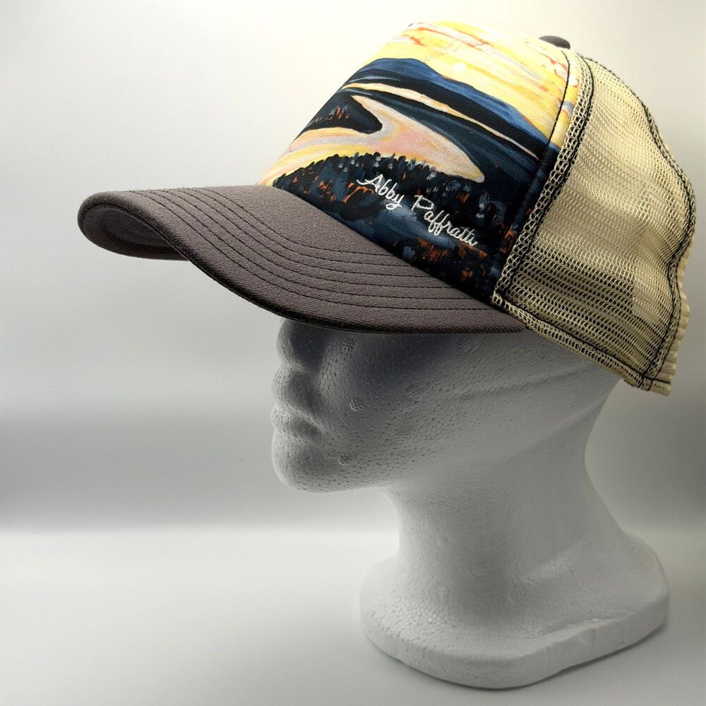 Art 4 All Abby Paffrath Collection Jackson Hole Trucker Hat Sunrise River Used - Picture 4 of 14